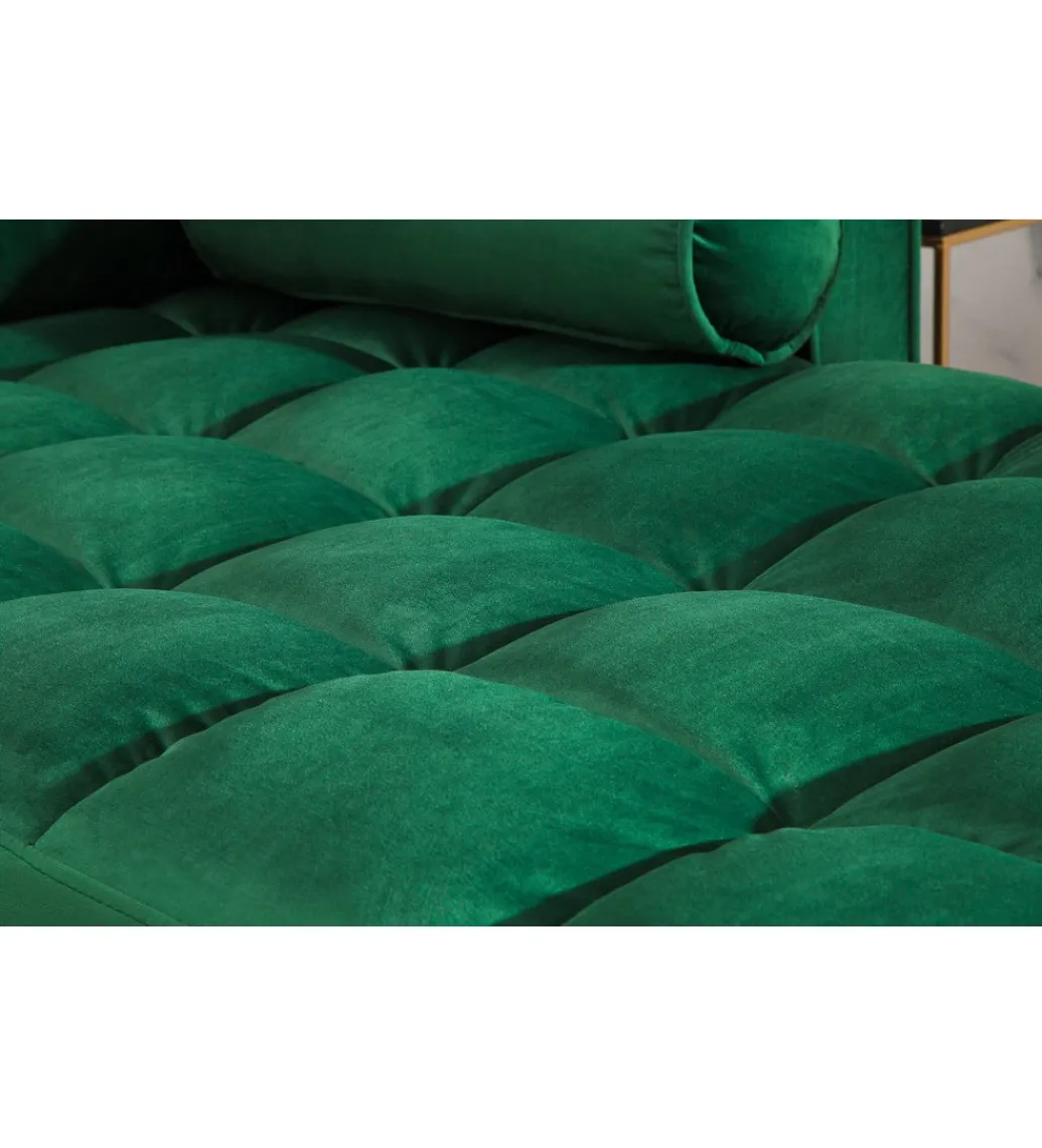 Narożnik CANIS velvet 260 cm ciemnozielony*Invicta Interior Clearance