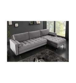Narożnik CANIS velvet II 260 Cm szary*Invicta Interior Hot
