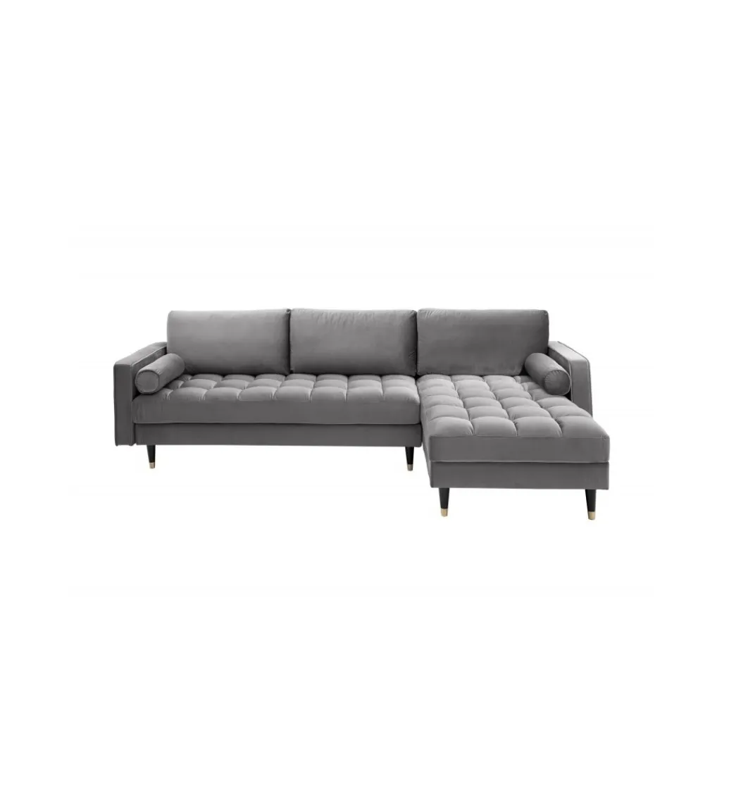 Narożnik CANIS velvet II 260 Cm szary*Invicta Interior Hot