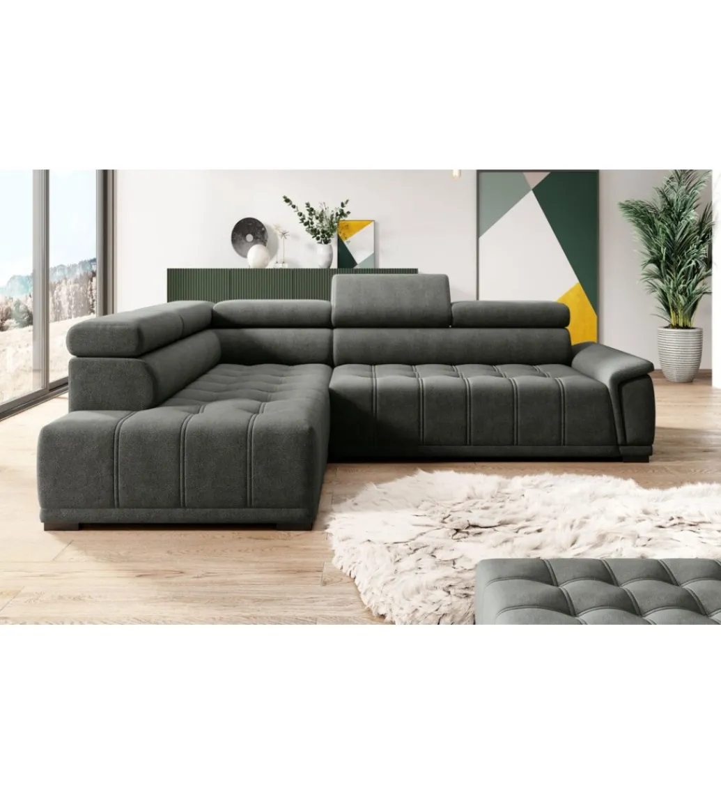 Narożnik CELESTA Gremio 283 cm z elektrycznie wysuwanym siedziskiem*Wersal Discount