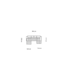 Narożnik ELEKTRA Plaza XL 385 cm z elektrycznie wysuwanym siedziskiem*Wersal Discount