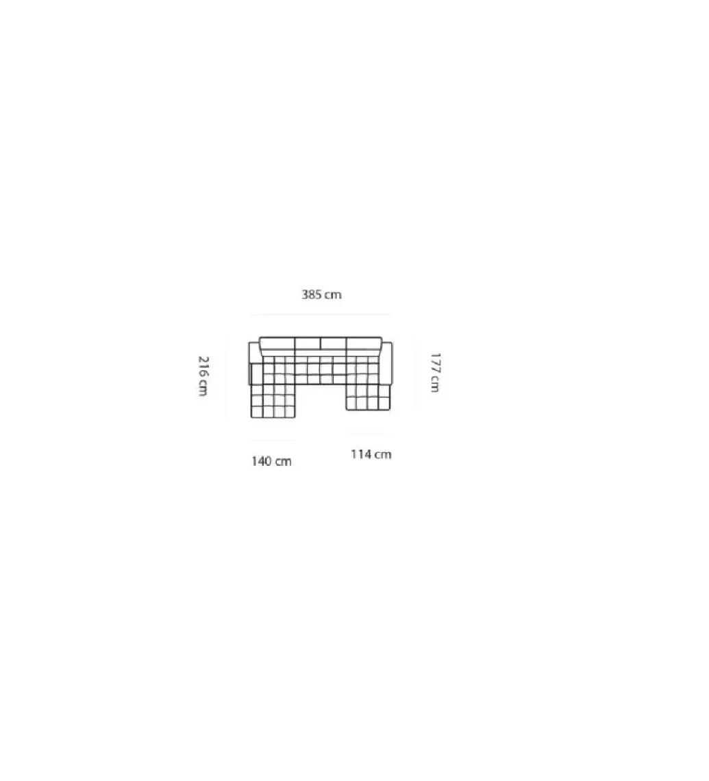 Narożnik ELEKTRA Plaza XL 385 cm z elektrycznie wysuwanym siedziskiem*Wersal Discount