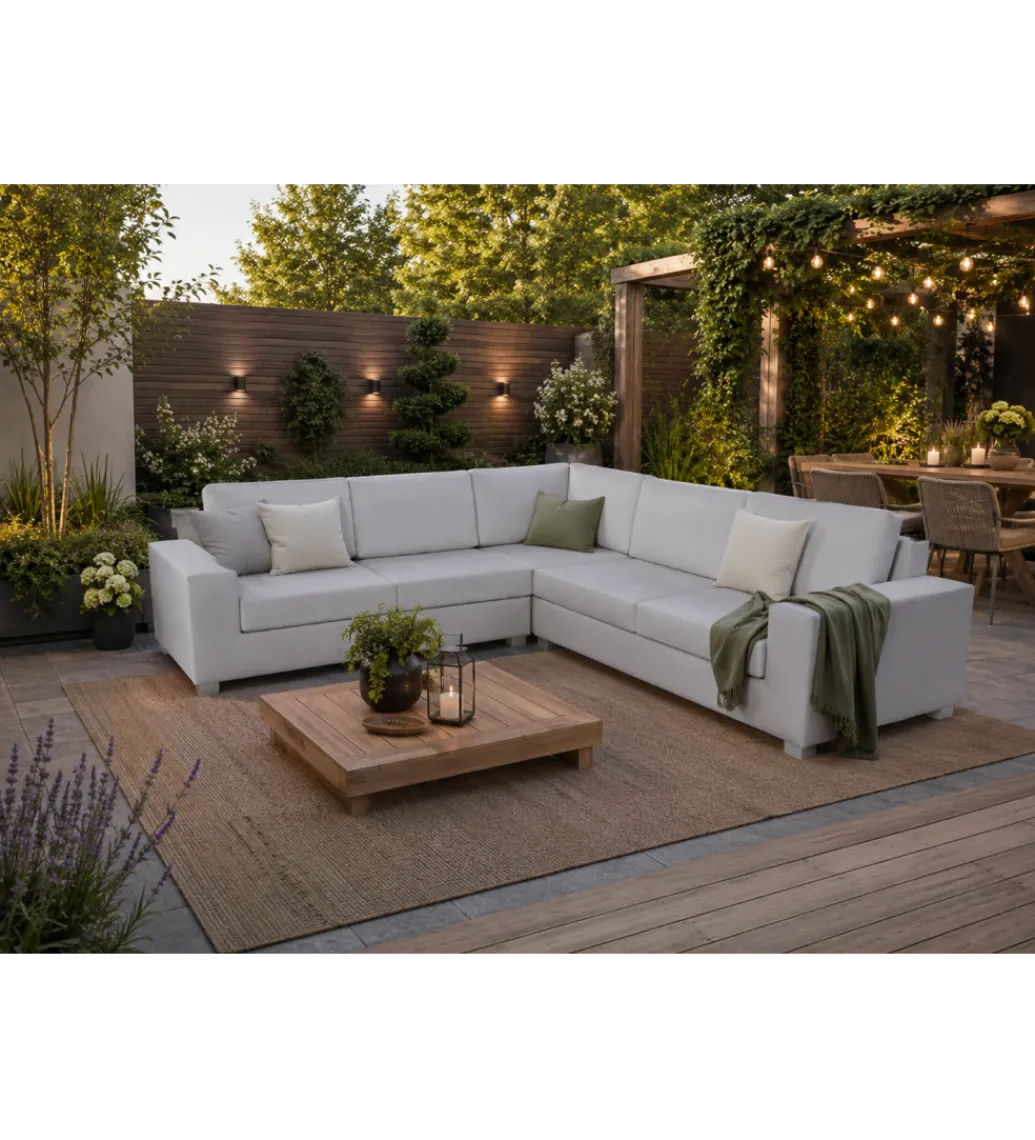 Narożnik ogrodowy IONO 253 cm jasnoszara*Zona-Design New
