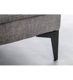 Narożnik prawostronny MANHATTAN 295 cm z pufem aksamit ciemnoszary*Invicta Interior New