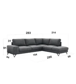 Narożnik rozkładany MAKO Flavio L 286 cm z funkcją spania*Comforteo