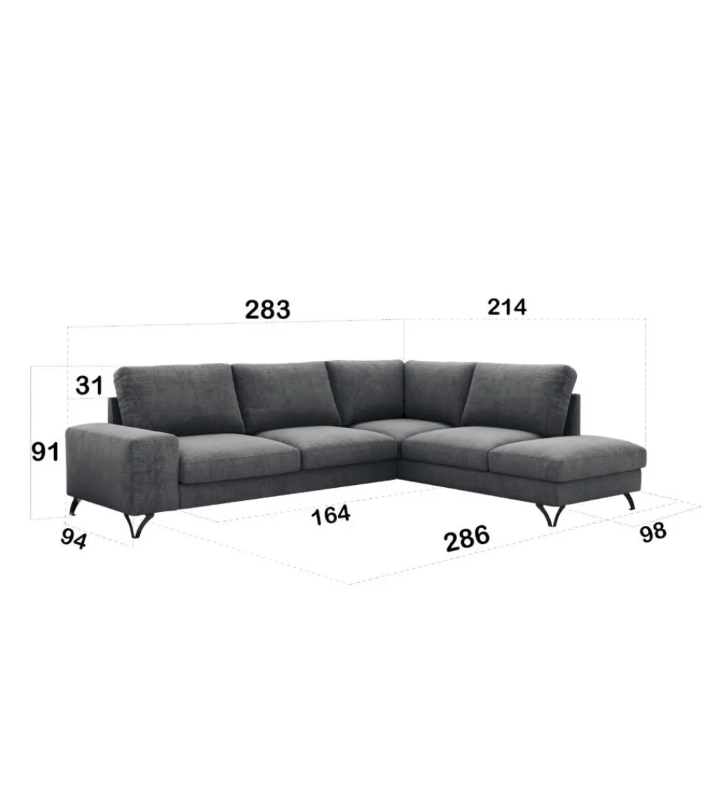 Narożnik rozkładany MAKO Flavio L 286 cm z funkcją spania*Comforteo