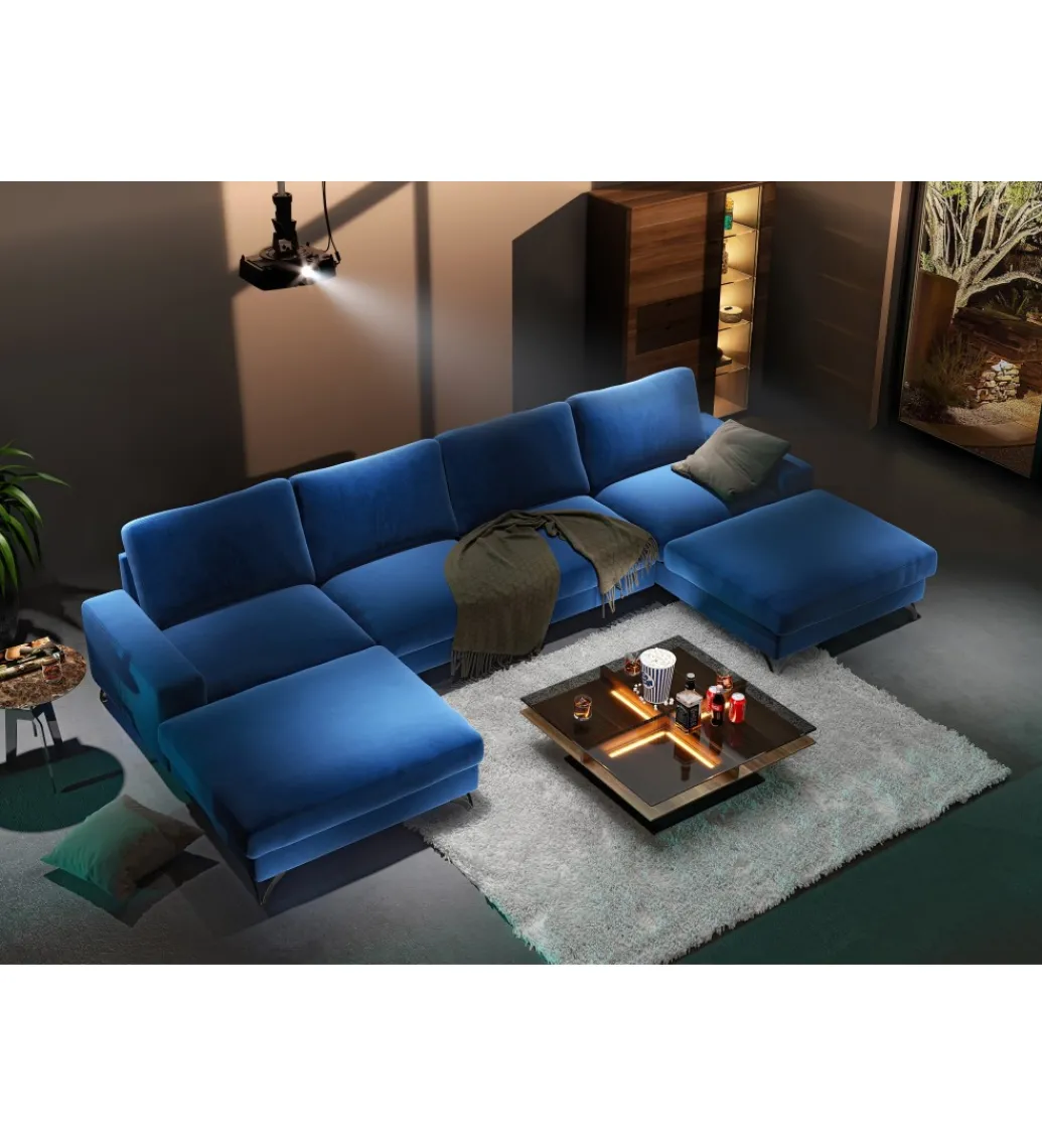 Narożnik rozkładany MAKO Flavio U 367 cm z funkcją spania*Comforteo New