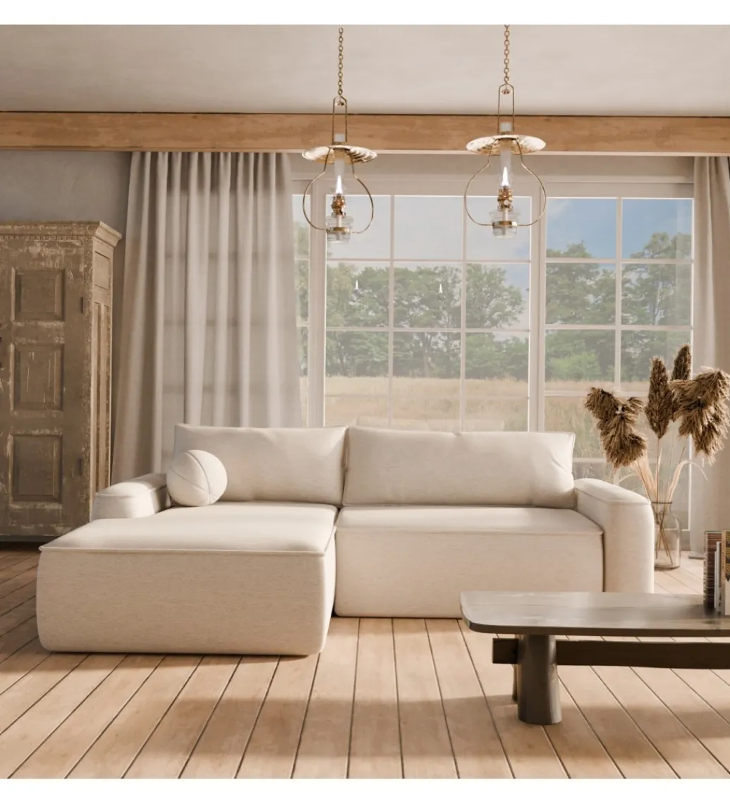 Narożnik rozkładany OWEMBRO 245 cm z funkcją spania*GZDDesign