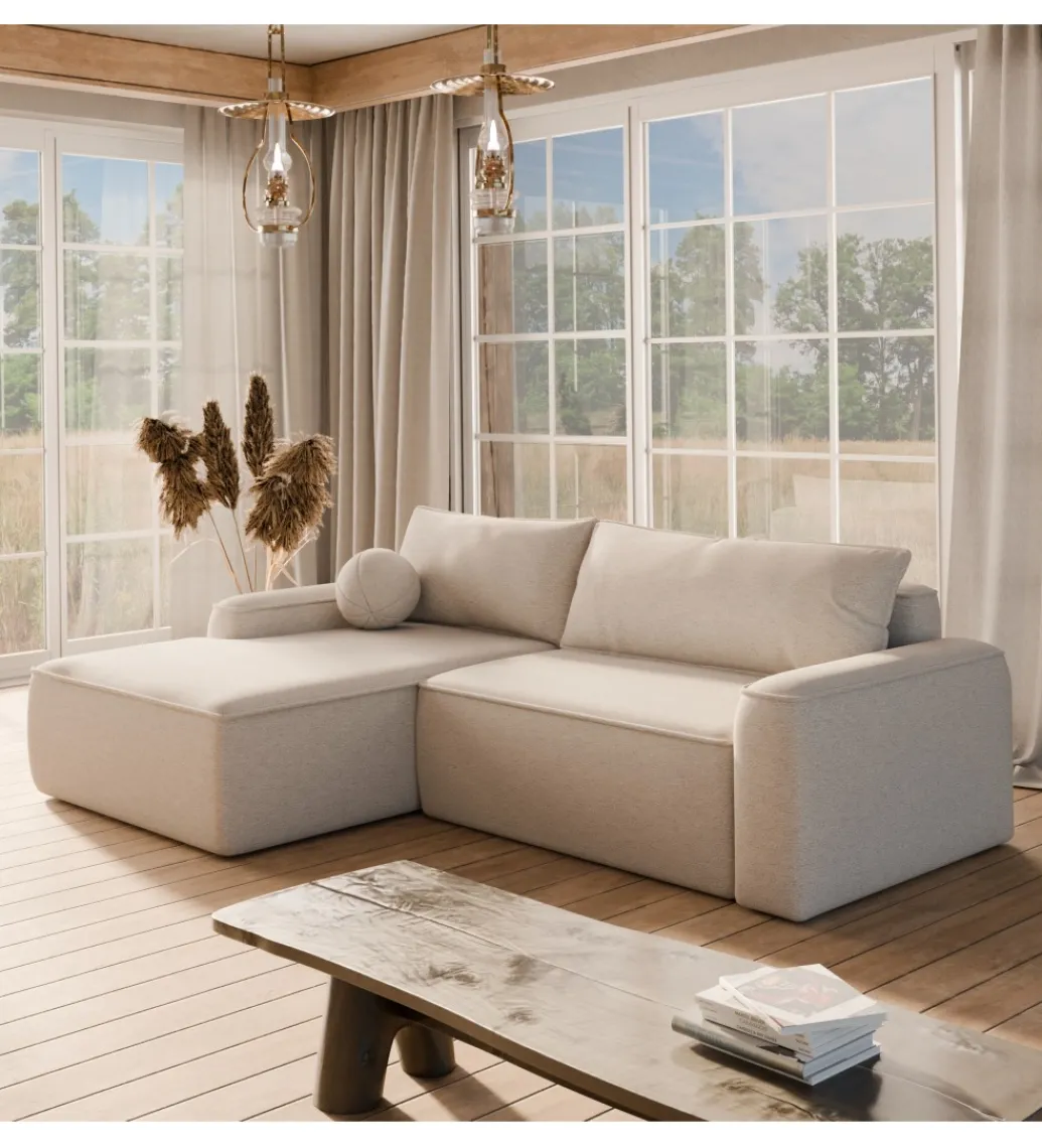 Narożnik rozkładany OWEMBRO 245 cm z funkcją spania*GZDDesign