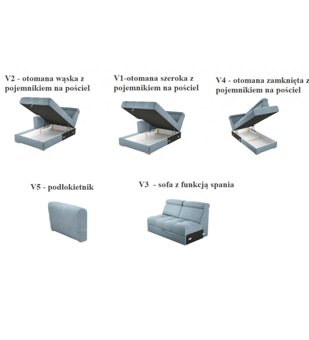 Narożnik rozkładany VIVA Riva M 295 cm z funkcją spania*Comforteo Clearance
