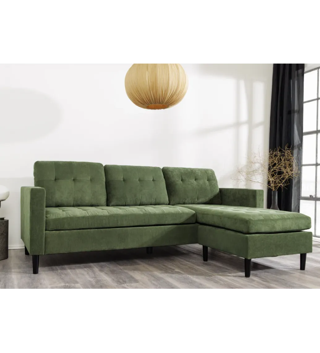 Narożnik STOCKHOLM 220 cm 3-osobowy zielony*Invicta Interior New