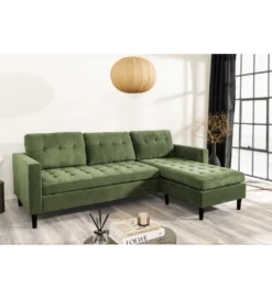 Narożnik STOCKHOLM 220 cm 3-osobowy zielony*Invicta Interior New