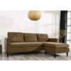 Narożnik STOCKHOLM 220 cm 3-osobowy sztruks jasnobrązowy*Invicta Interior Best