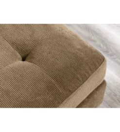 Narożnik STOCKHOLM 220 cm 3-osobowy sztruks jasnobrązowy*Invicta Interior Best