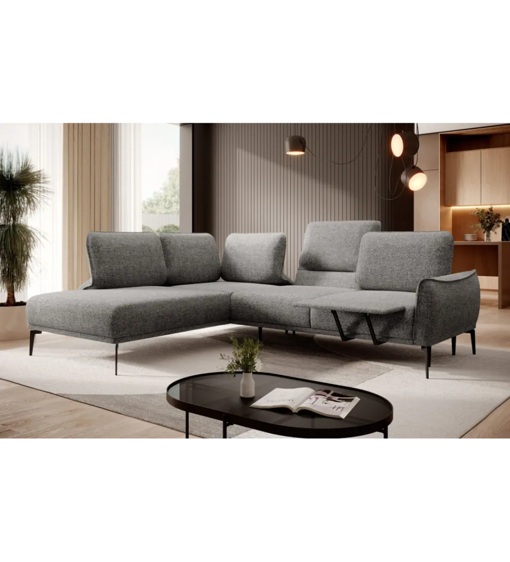 Narożnik STORM L 287 cm z wysuwanym podnóżkiem elektrycznym*Wersal Outlet