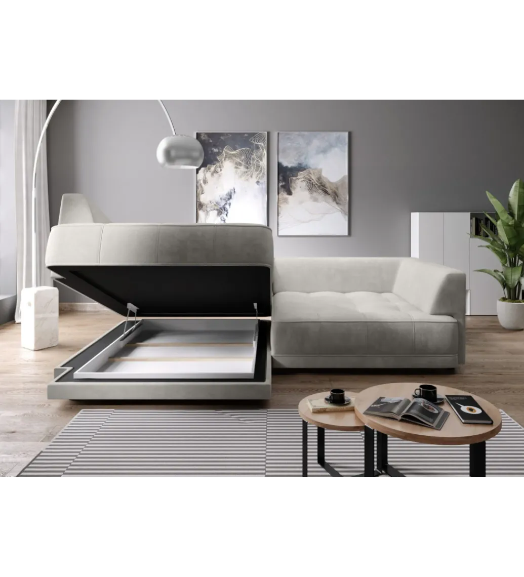 Narożnik z funkcją spania Big Sofa Tiga Box 286 cm z elektrycznie wysuwanym siedziskiem*Wersal