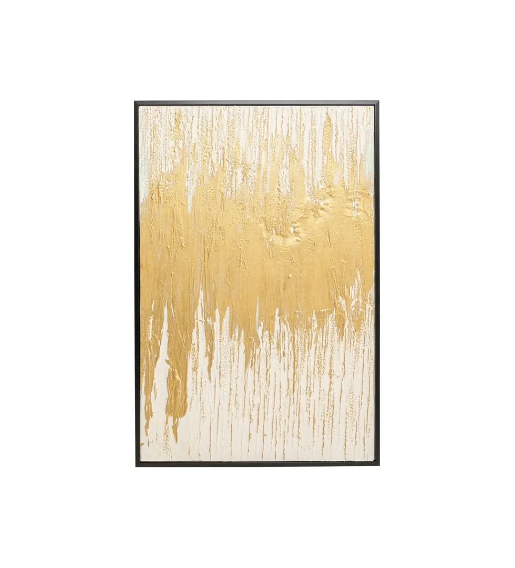 Obraz Abstract 80 cm x 120 cm złoto biały*KDesign Online