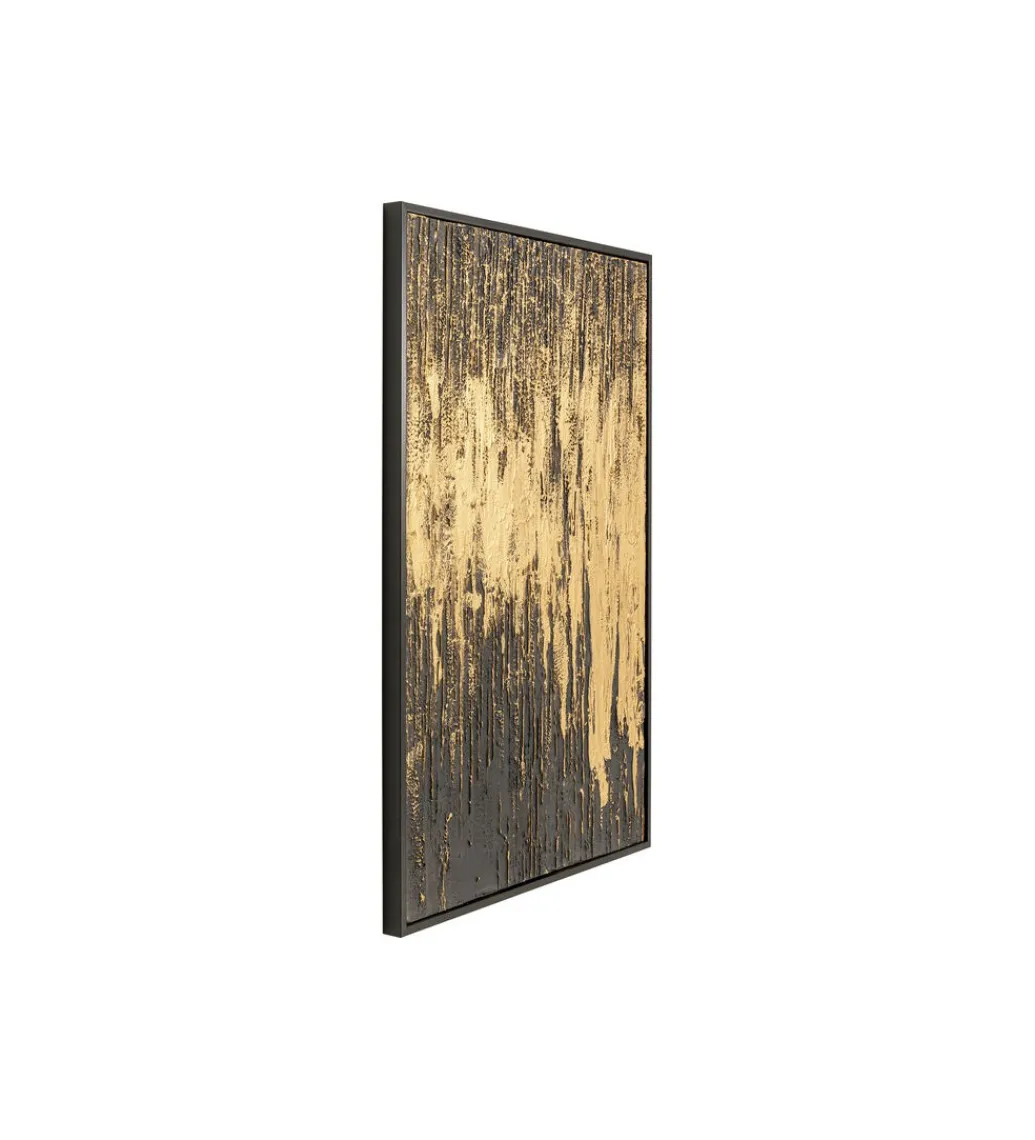 Obraz Abstract 80 cm x 120 cm złoto czarny*KDesign Sale