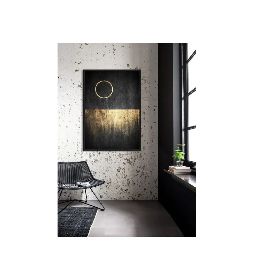 Obraz ABSTRAN 102 x 142 cm czarno złoty*Zona-Design New