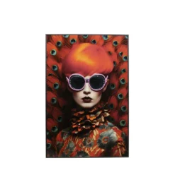Obraz FANCY RED LADY LED 120 x 80 cm*KDesign Online