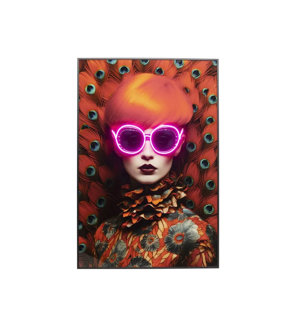 Obraz FANCY RED LADY LED 120 x 80 cm*KDesign Online