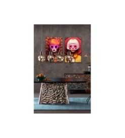 Obraz FANCY RED LADY LED 75 x 55 cm*KDesign