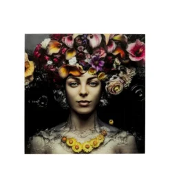Obraz Flower Art Lady 120 cm x 120 cm*KDesign Discount