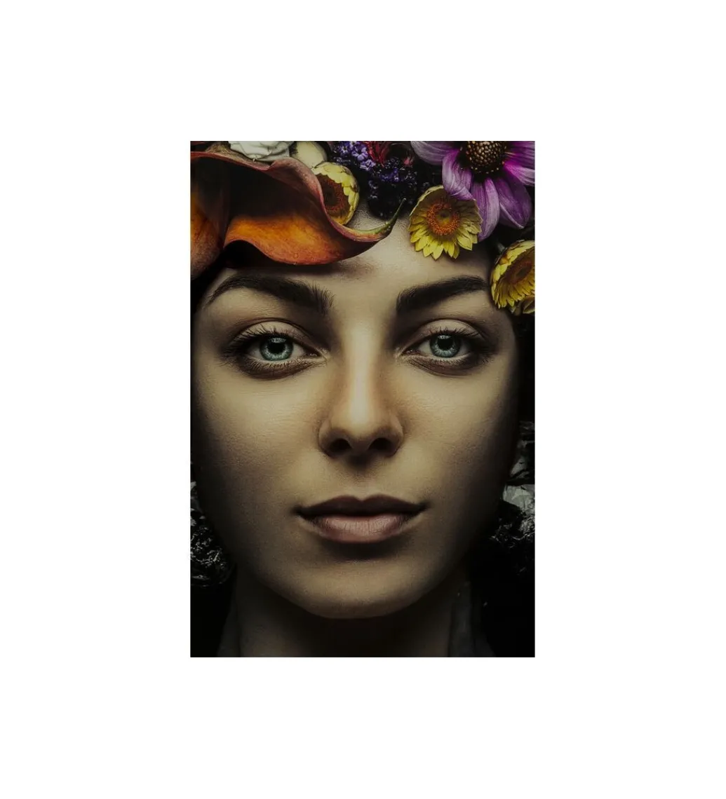 Obraz Flower Art Lady 120 cm x 120 cm*KDesign Discount