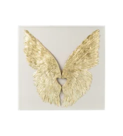 Obraz GOLD WINGS 120 x 120 cm biało złoty*KDesign New