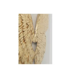 Obraz GOLD WINGS 120 x 120 cm biało złoty*KDesign New