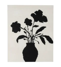 Obraz KWIATY 80 x 100 cm czarnobiały*Zona-Design Online