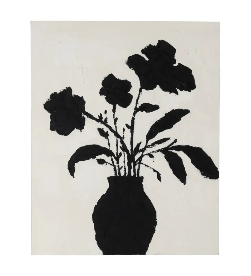 Obraz KWIATY 80 x 100 cm czarnobiały*Zona-Design Online