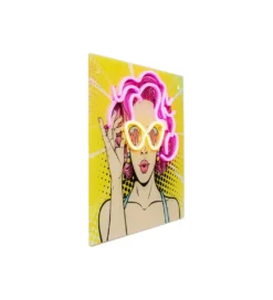 Obraz LED BEAUTY 39 x 39 cm szklany*KDesign Online