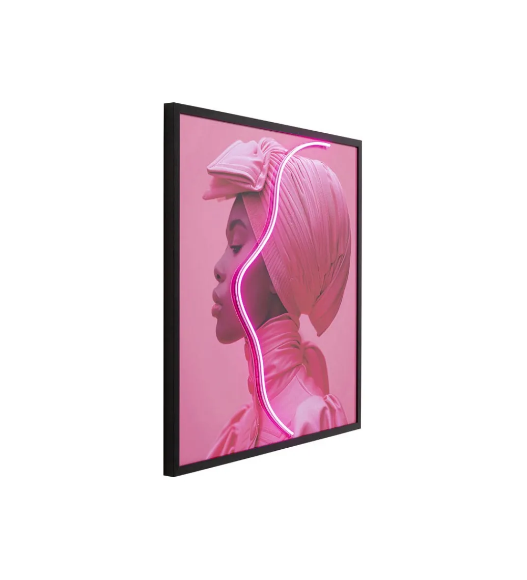 Obraz LED PINK WOMAN 80 x 80 cm*KDesign Sale
