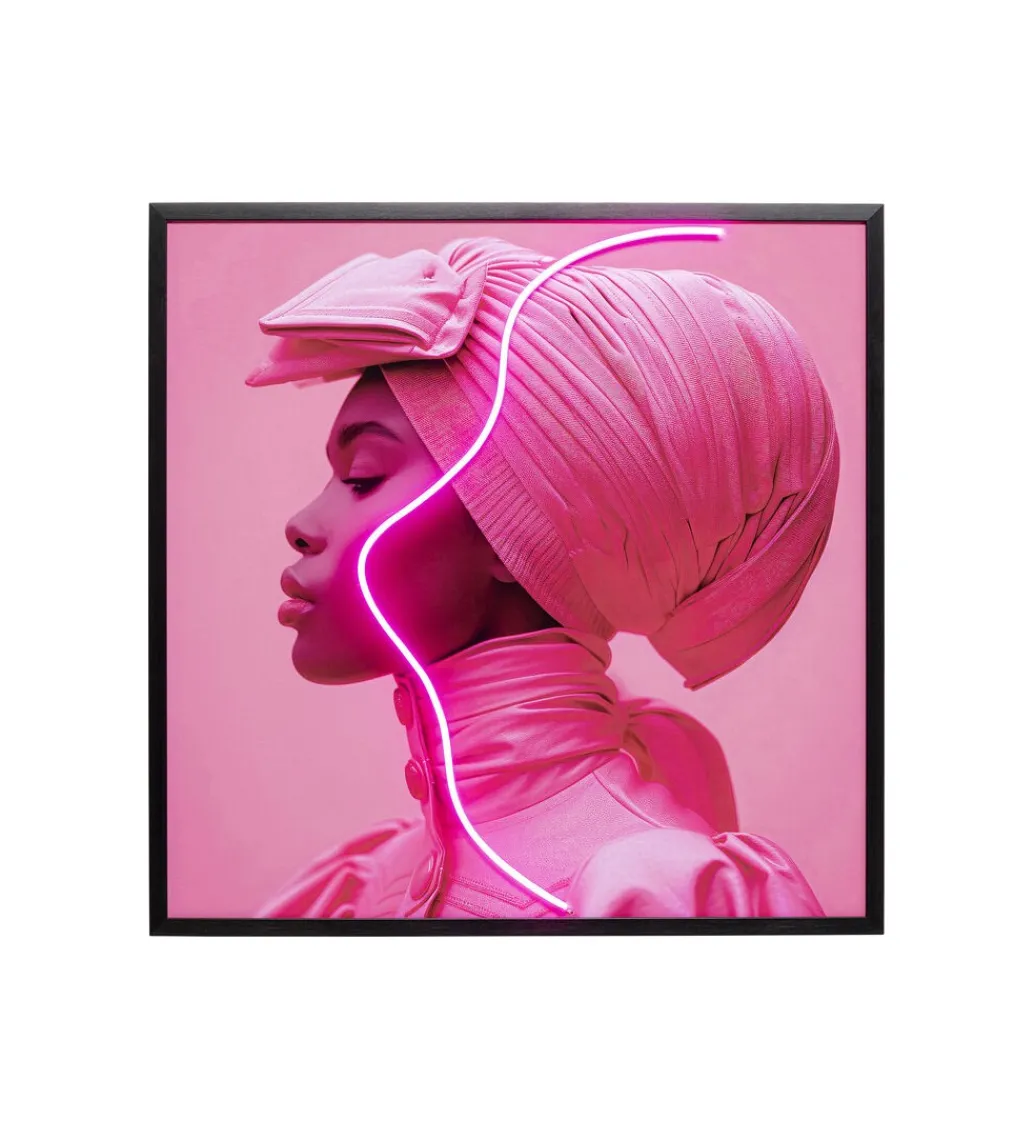 Obraz LED PINK WOMAN 80 x 80 cm*KDesign Sale