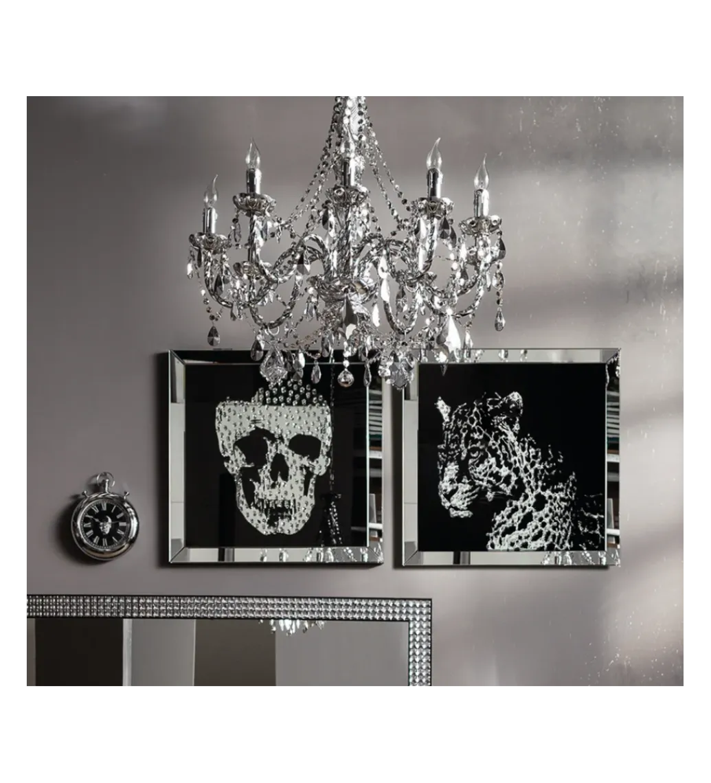 Obraz lustro Skull 100 cm x 100 cm*KDesign Best