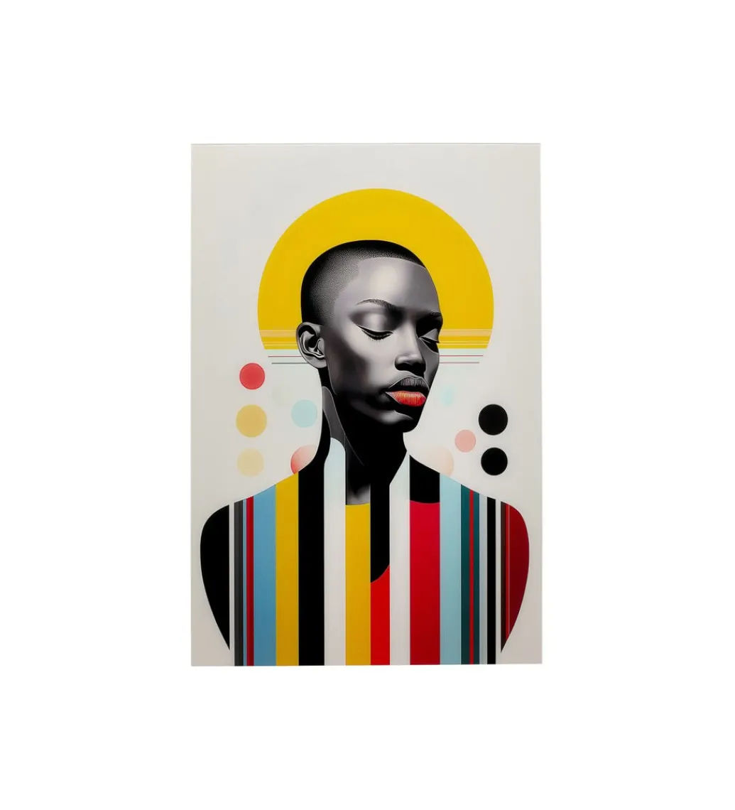 Obraz MUSE RETRO LADY 80 x 120 cm żółty*KDesign