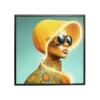 Obraz SUN HAT WOMAN LED 80 x 80 cm żółty*KDesign Outlet