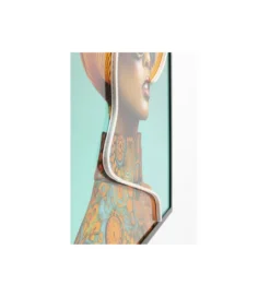 Obraz SUN HAT WOMAN LED 80 x 80 cm żółty*KDesign Outlet