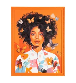 Obraz WOMAN 100 x 130 cm pomarańczowy*Zona-Design