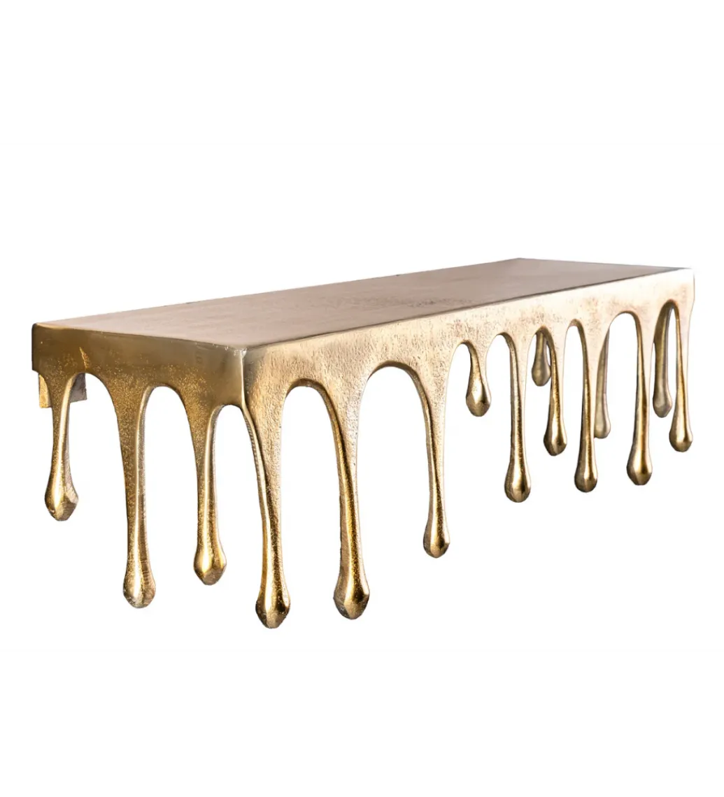 Ozdoba ścienna LIQUID LINE 60 cm antyczne złoto*Invicta Interior - przedsprzedaż