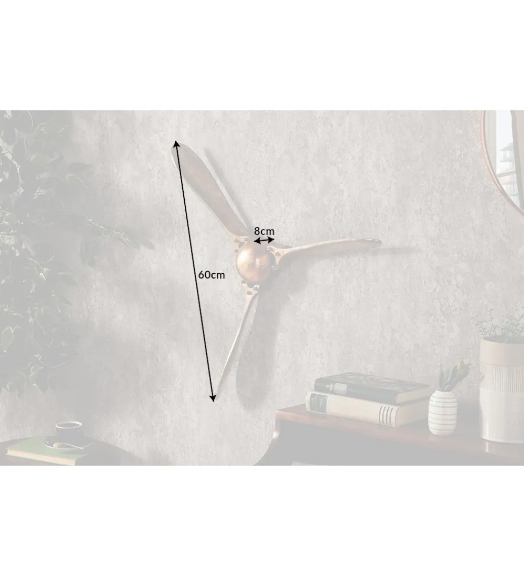 Ozdoba Ścienna Mystic Screw III 90 Cm Miedziana*Invicta Interior Sale