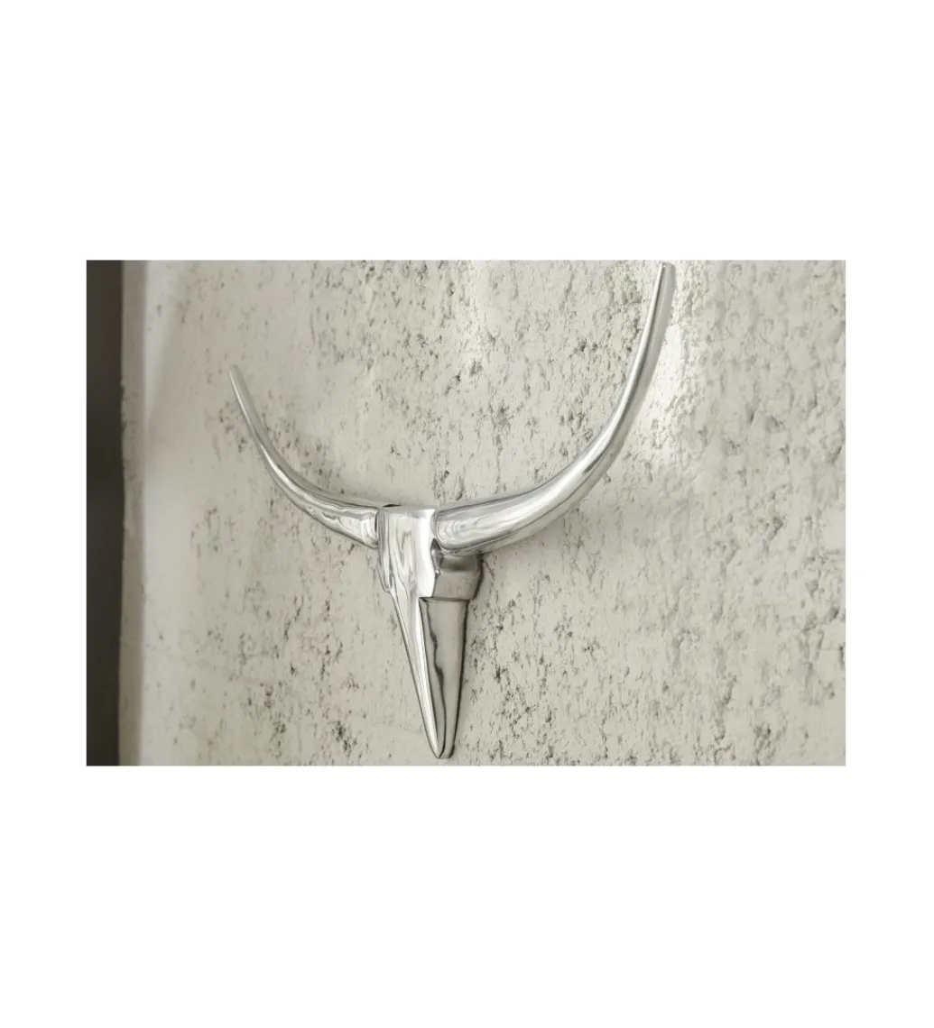 Ozdoba ścienna rogi Bull 75 cm srebrne*Invicta Interior Clearance