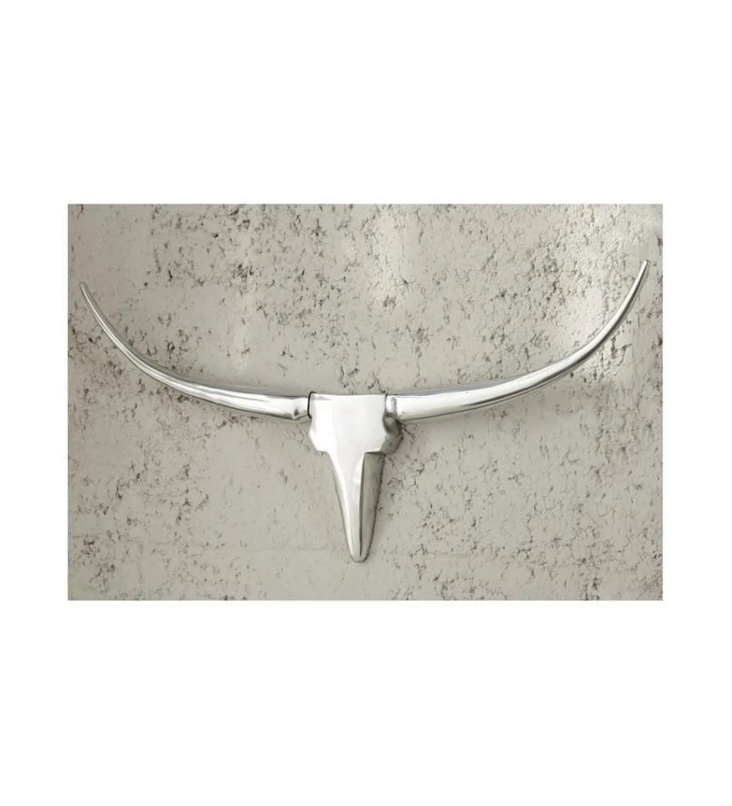 Ozdoba ścienna rogi Bull 75 cm srebrne*Invicta Interior Clearance