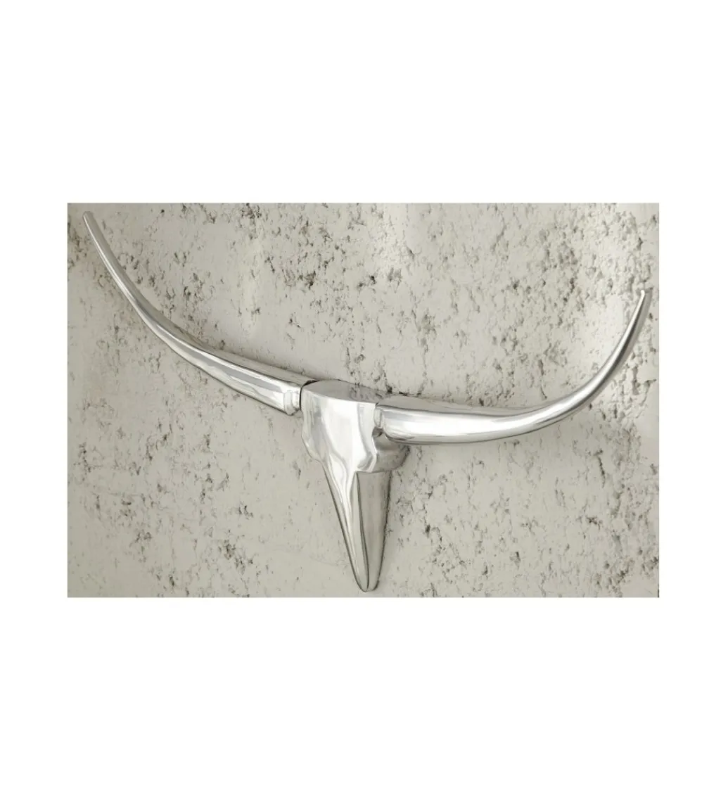 Ozdoba ścienna rogi Bull 75 cm srebrne*Invicta Interior Clearance