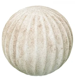 Ozdoba RUSTIC 12 cm ceramiczna kula biała*Exclusivas Best