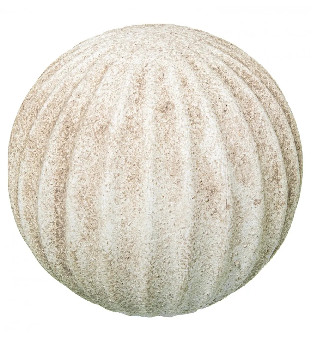 Ozdoba RUSTIC 12 cm ceramiczna kula biała*Exclusivas Best