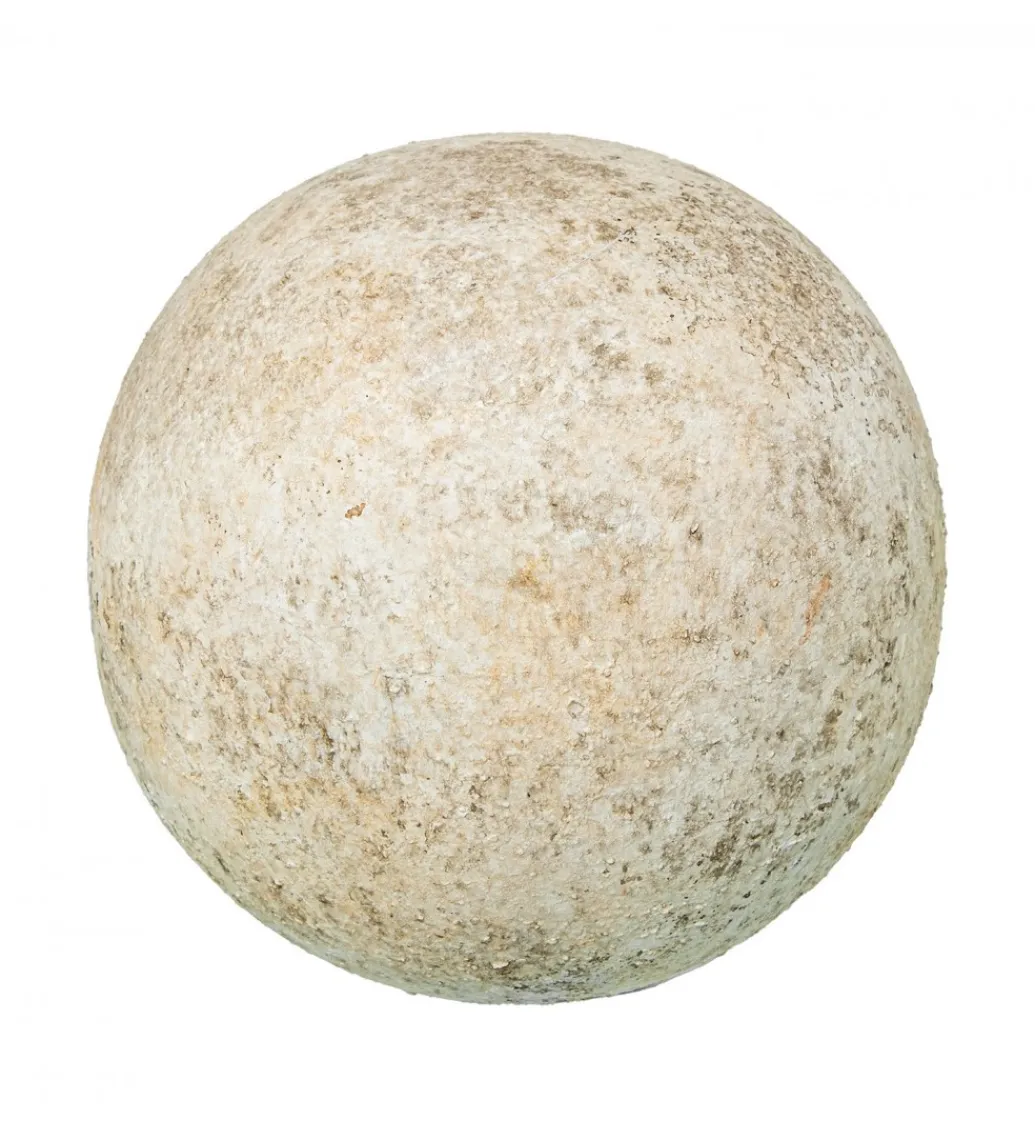 Ozdoba RUSTIC 10 cm ceramiczna kula biała*Exclusivas Best