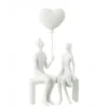 Ozdoba Sitting Heart Ballon biała*J-Line New