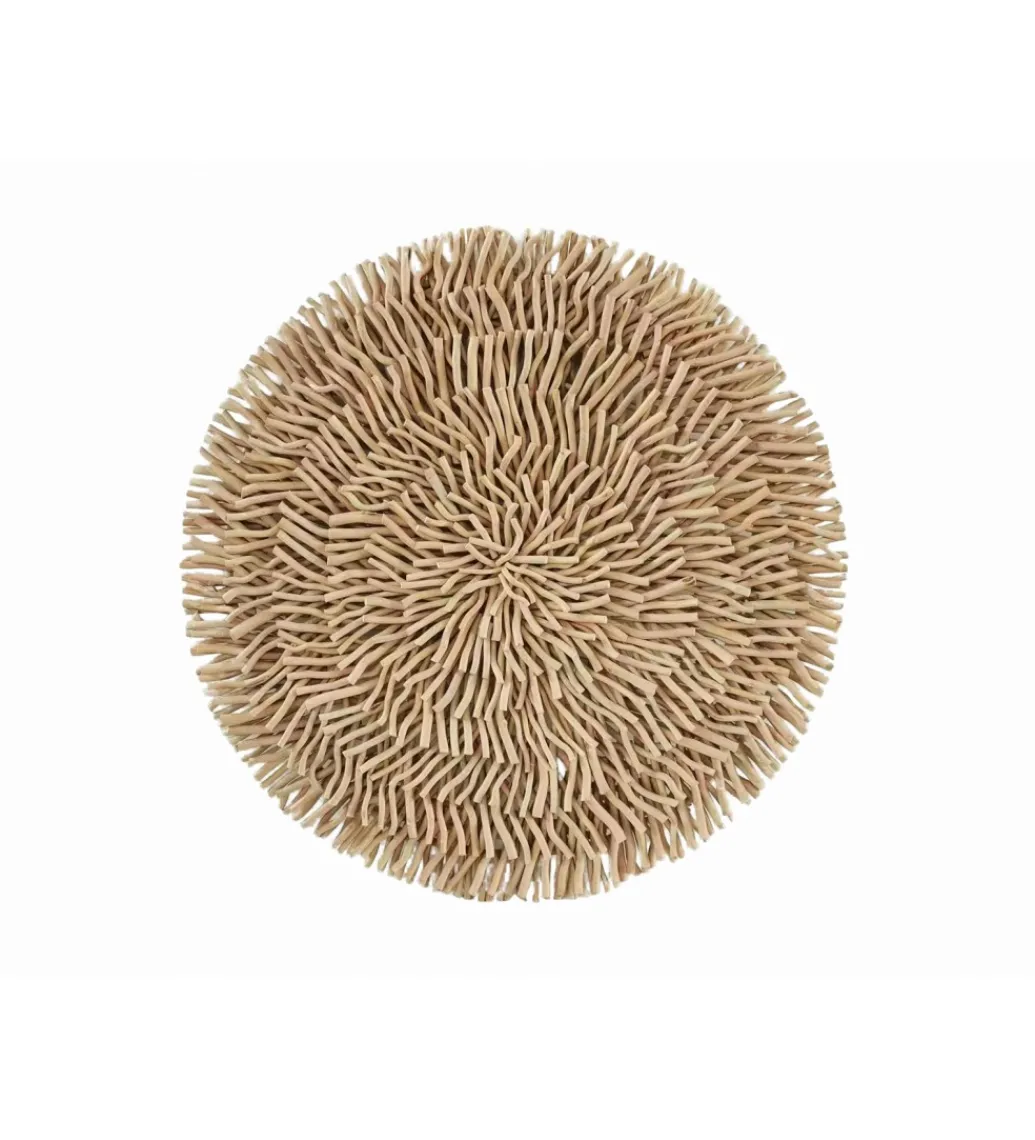 Ozdoba z drewna ścienna CIRCULOS 120 cm naturalna*Imeri Online